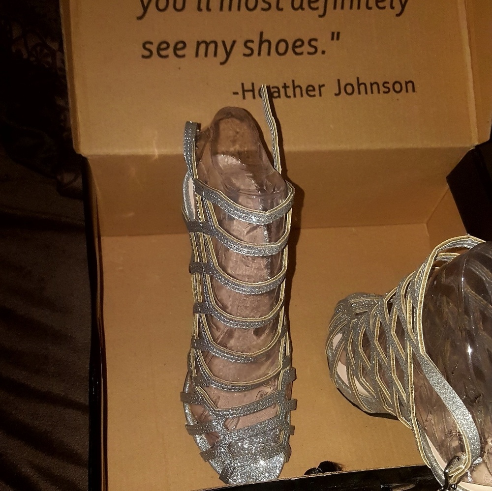 Dressy silver shoes